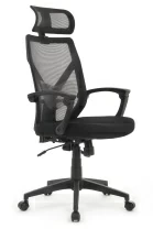 Кресло Оливер RCH W-203AC (сетка черная пластик/ткань черная)