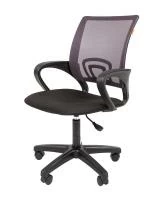 Кресло Chairman 696 LT (сетка серая/ткань черная)