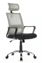 Кресло Минт RCH 1029HB (сетка серая/ткань черная)